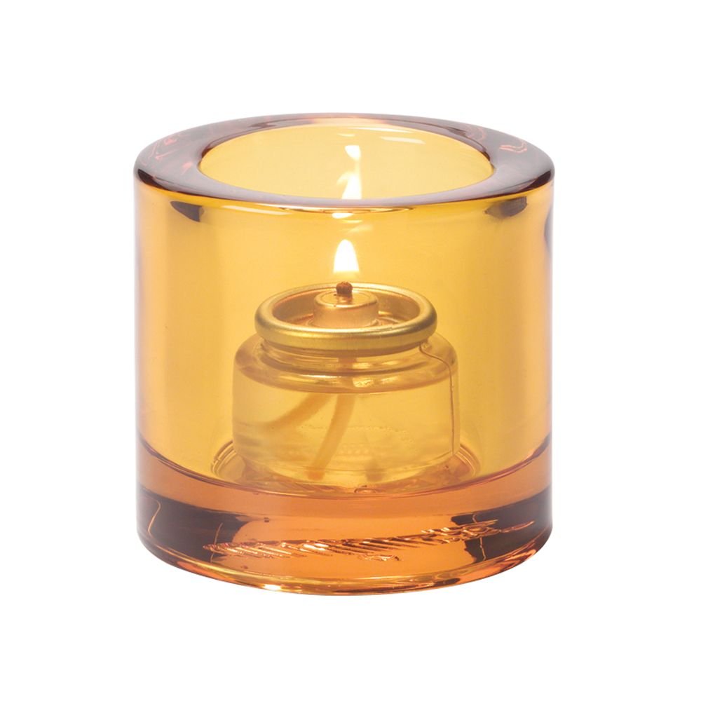 Hollowick Amber Thick Glass Tealight Lamp