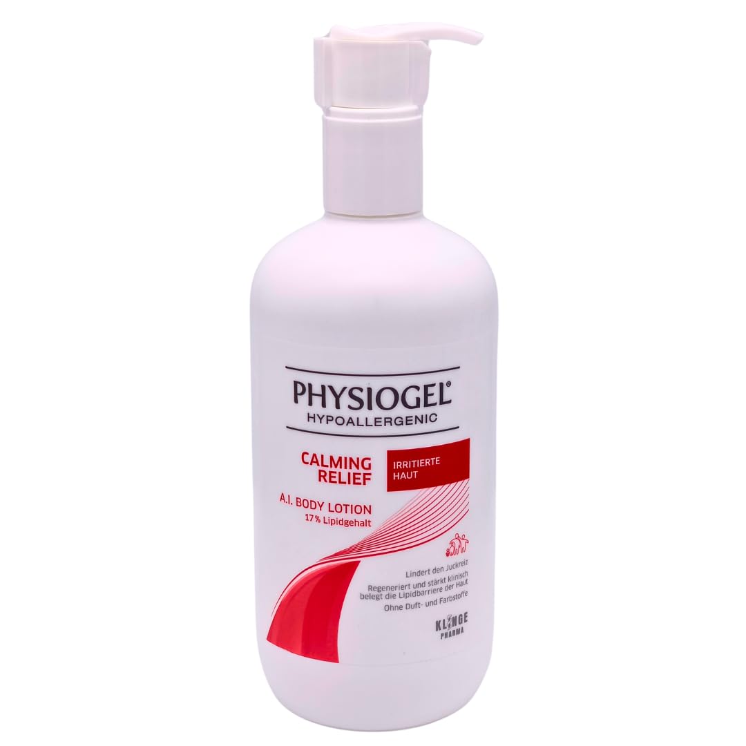 PHYSIOGEL Calming Relief A.I. Body Lotion 2x 400 ml I Pflegelotion für empfindliche, juckende & zu Neurodermitis neigender Haut I für Babys, Kinder & Erwachsene I Spar-Set plus Pharma Perle give-away