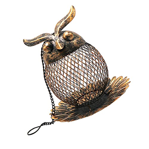Doitool Hanging Bird Feeder Iron Art Wild Bird Feeder Decorative Owl Shaped Parrot Water Feeder Outdoor Garden Light Garden Owl Sculpture For Backyard Yard Garden Lawn Decoration #TOP4