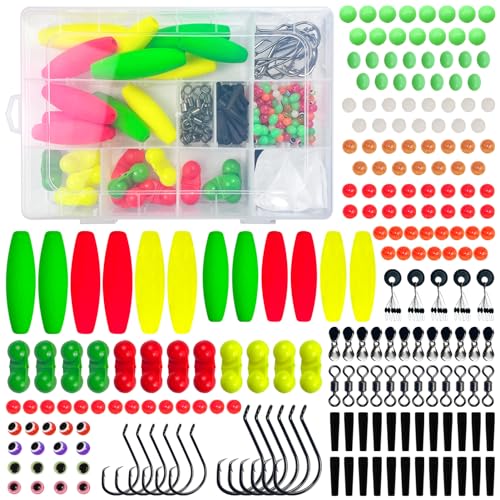 Kit bas de ligne poisson-chat de 212 pièces avec flotteurs et hameçons
