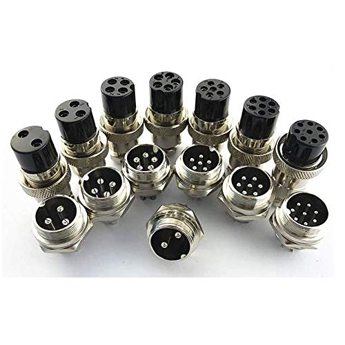 1 Set GX20 2/3/4/5/6/7/8 Pin Stecker + Buchse, 20 mm L94-100Y Runddraht, Luftfahrt-Anschlussstecker mit Kappendeckel, GX20 4-polig Cover