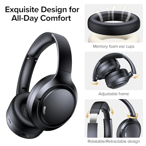 Image of TAGRY Hybrid Active Noise Cancelling Headphones ANC Headphone for Travel Office