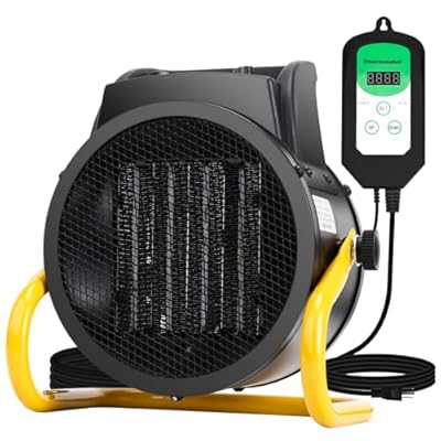 Greenhouse Heater with Thermostat, Fast Heating, Auto Power Control, Over Temperature Protection, Greenhouse Heater for Winter Plants, for Grow Tent, Green House, Flower Room, Patio