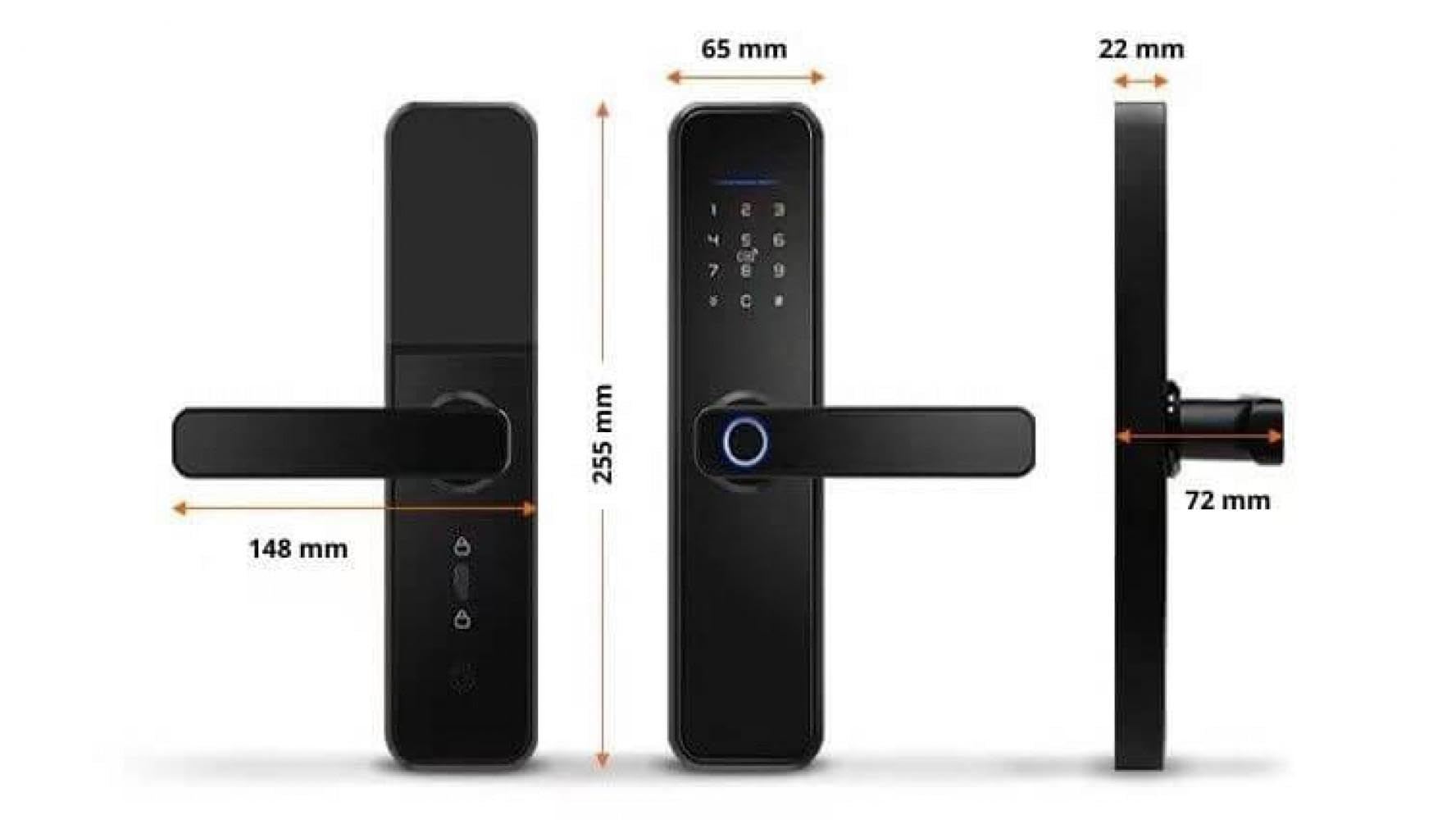 LOCKY-2 Serrure connectée Biométrique, Code, Badge, App, Wi-Fi intégré, Bluetooth