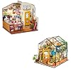 Rowood DIY Miniature House Kits for Adults,Cathy's Flower House Bundle Homey Kitchen,Craft Kits for Adults, Home Decor Gifts for Teens