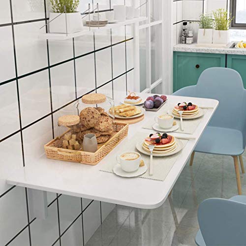 Mesa auxiliar plegable para montar en la pared, escritorio de comedor y estudio que ahorra espacio con doble soporte, mesa versátil para cocina y cocina (80 x 40 cm)
