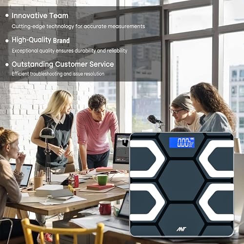Image of ANT Flora Fit Digital Body Weighing Scale for Home, 180kg Capacity, 50g Accuracy, High Precision Sensors, 5mm Tempered Glass, LCD Display, Auto On /Off, Low Battery Indicator, 30-Month Warranty