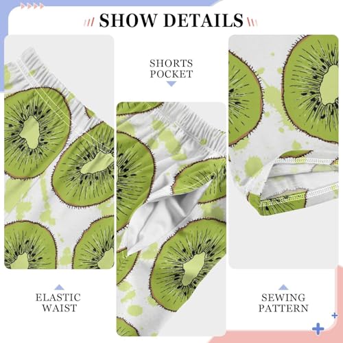 ZZXXB Summer Kiwifruit Boys Long Pants Soft Trousers Elastic Waist Kids Lounge Bottoms with Pockets S-XL4