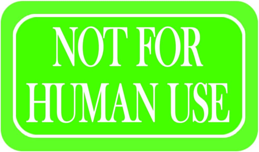 Top Label 2X1 Inches Not for Human Use Label Stickers,500 Count Industrial Labels Permanent Adhesive Labels Per Roll (Pack of 2)