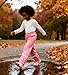 Alla Sim Girls Waterproof Rain Pants Fleece Lined Winter Rain Snow Pants Pink 2-3T