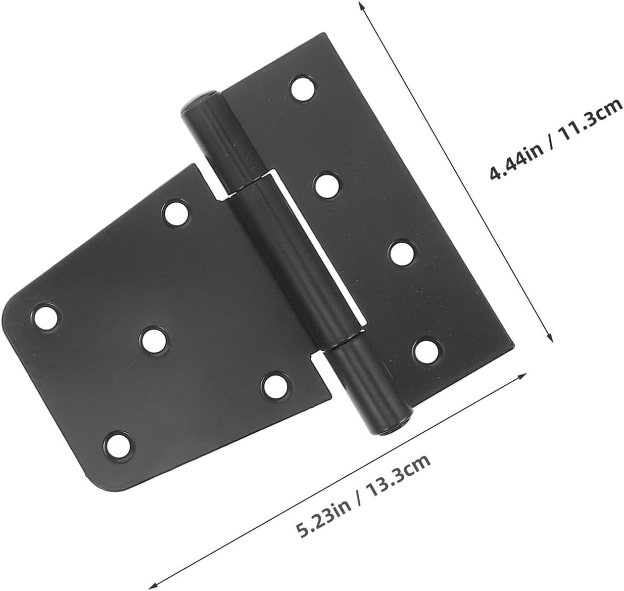 Heavy Duty Gate Hinges Set 3.5 Inch Black Metal Barn Door Hinges 4pcs Outdoor Shed Fence Gate Hardware for Farm and Garden Use