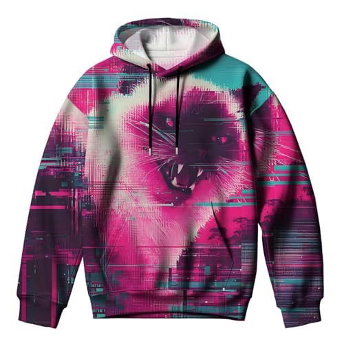 Sudaderas de hombre estilo sudadera con capucha casual con estampado original de animales 5
