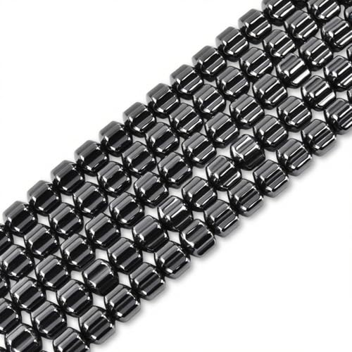 8mm Natural Black Hematite Gemstone Loose Spacer Beads for Jewelry Making