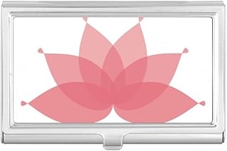 Pink Lotus Flower Plant Flower Business Card Holder Case Pocket Box Wallet