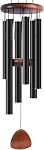Wind Chimes for Outside, Bingxue 37" Wooden Sympathy Wind Chimes Memorial Wind Chime for Loss of Loved One Mother Father, Sympathy Gift Home Decor Outdoor Garden Patio (Black, 30Inch)