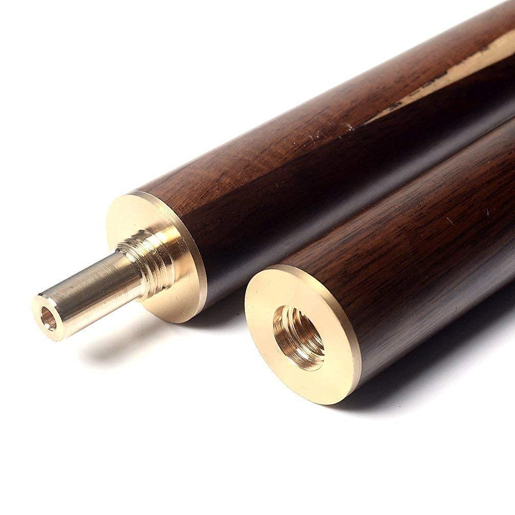 CUESOUL 57" Handcraft 3/4 Jointed Snooker Queues with Mini Butt End Extension Packed in Aluminium Köcher