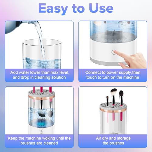 Electric-Makeup-Brush-Cleaner-Machine-Cosmetic-Brush-Cleaner-with-Makeup-Brush-Cleaner-Mat-Auto-Spinning-Makeup-Brush-Cleaning-Tool-Fits-for-All-Size-Makeup-Brush-Beauty-Tool-Gifts-for-Women-Travel