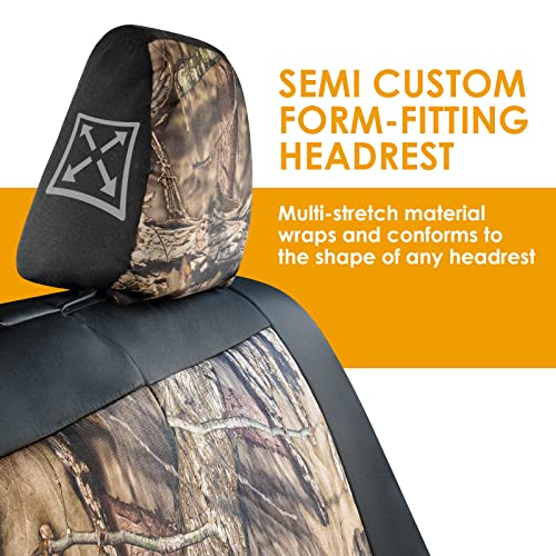 Image of Mossy Oak Camo Truck Bench Seat Cover Fits All Full-Size Silverado F-150 Ram Sierra Titan Tundra Pickup Trucks; Folding Bench or Standard Bench Seats; 70% Polyester, 30% Polyurethane