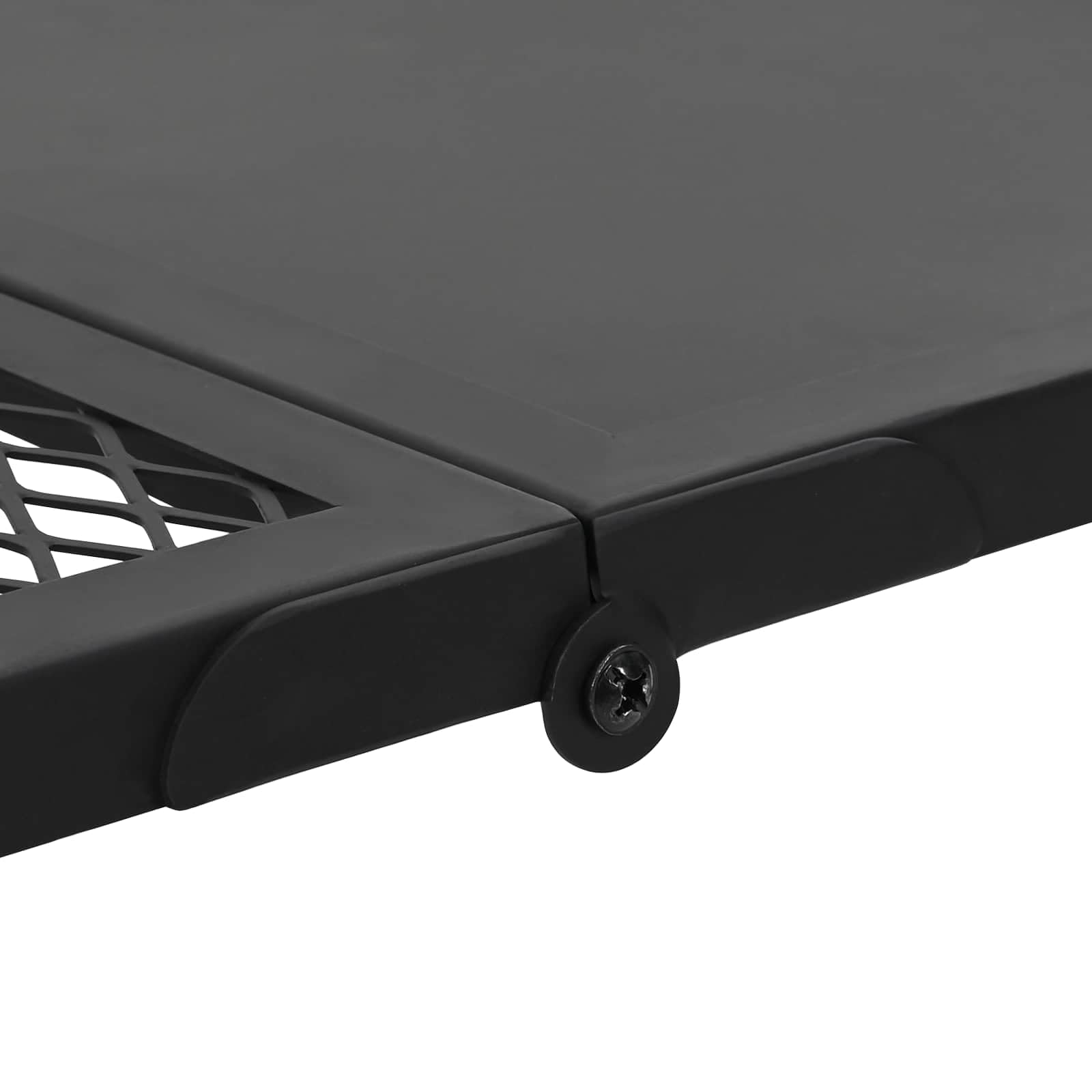 Griglia da campeggio pieghevole, nera, 31,5 x 26,5 x 4 cm | Acciaio legato resistente, manici in ABS, uso esterno giardino, balcone, cortile