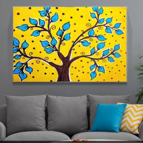 Peintures à l'huile abstraites arbre de vie | Grand poster de salon 60x90