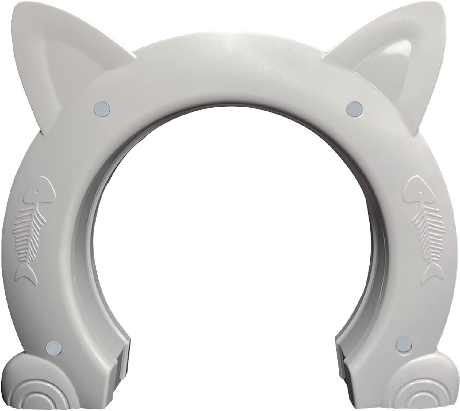 Fhiny Cat Door Interior Door, Back Friendly Kitten Doors Without Flap for Wall Durable and Easy to Install Adds Privacy Pet Door Up to 20 Lb Cute Pass Hole Corridor for Cats Doggies Kitties L: 7" dia White