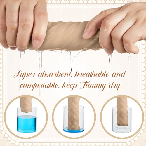 Image of 10 Pcs Tummy Liners for Sweat Rash Cotton Under Belly Sweat Liners Under Belly Absorber Pads Band for Skin Rash