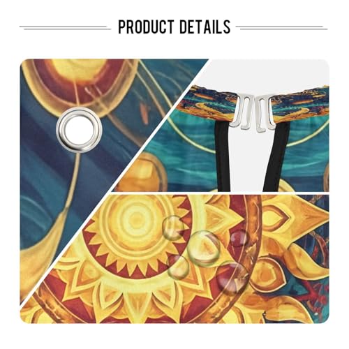 Capa profesional impermeable para corte de cabello Sun Mandala miniatura 4