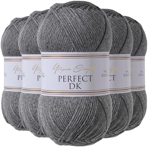 Utopia Crafts DK Double Knitting Yarn, 5X 100g (Potters Clay)
