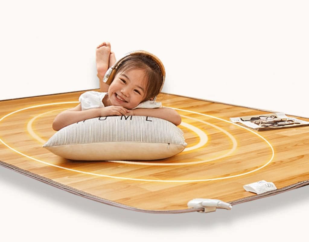 Carbon Crystal Heated Floor Mat Under Desk Portable Electric Heated Carpet Floor Mat for Foot, Timer and Overheat Protection (C 150x200cm) (C 200x250cm)