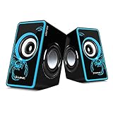 MARVO Game USB 2.0 Powered Multimedia Computer Speakers With Surround Subwoofer Heavy Bass for PC/Laptops/Computer speaker (Blue)SG-201