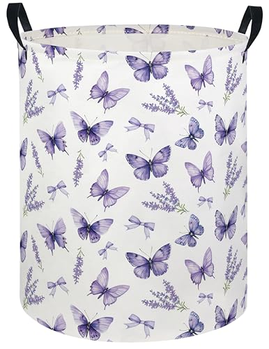 Image of Baby Laundry Hamper kids laundry Basket Waterproof Laundry Bag for Bedroom Clothes Organizer Room Decor(Butterfly)