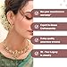 TARINIKA Brass Indian Choker Necklace Set - Gold Plated Cubic Zirconia Indian Jewelry Sets for Women Dangle, Drop, Jhumka Earrings Traditional Desi Necklace Pearls Gift for her (Sankha Antique)