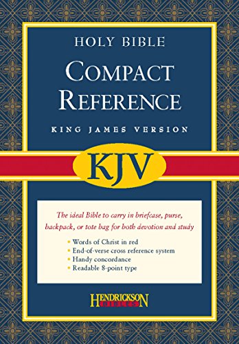 The Holy Bible: King James Version, Black, Bonded Leather, Compact, Reference, With Closure