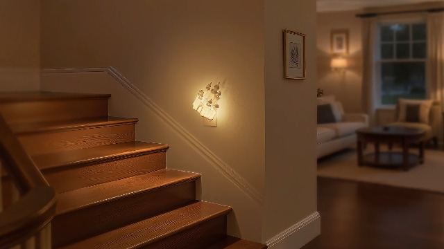 Image of JandCase Night Lights Plug into Wall, 3D Printed Castle Night Light | 3000K Plug in Nightlight with Dusk to Dawn Sensor, 0-100LM Adjustable Brightness for Rooms Bathroom Hallway