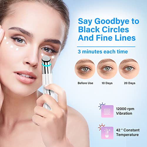 Senhorita Eye Face Massager, Electric Facial Massage Wand Tool, 42℃ Heated Skin Care Device For Dark Circles And Puffiness, Smooth Lip Wrinkles, Promote Essence Absorption, 1.0 Count #TOP1