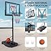 Basketball Hoop Outdoor 4.82-8.53ft Adjustable, Portable Basketball Hoop & Goals with 2 Wheels, 32 Inch PC Backboard/Fillable Base/Size 5 Basketball for Kids, Youth, and Adults in Backyard/Driveway