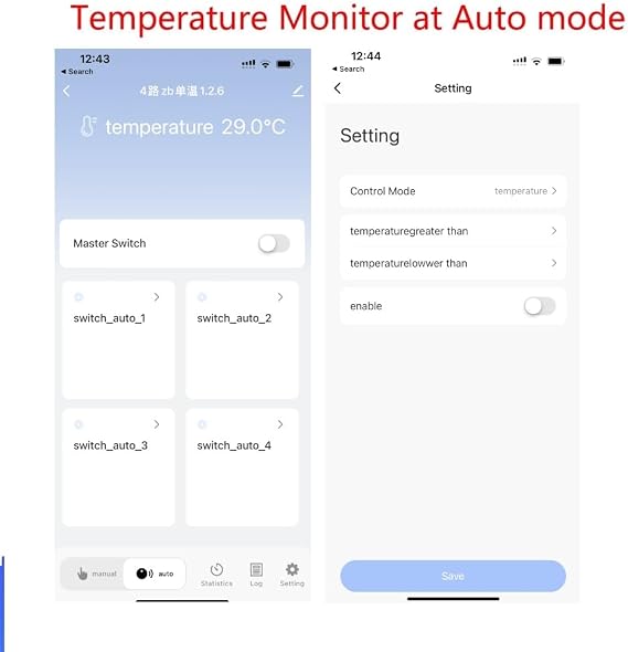 Zigbee Temperature Controller with Waterproof Temperature Sensor Probe ,Tuya app Remote 4 Channel 10A Clean Contact Relay Switch(tuya zigbee hub Needed)
