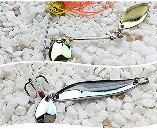 100Pcs 4Sizes Fishing Spoons Rigs Spinner Blades Colorado Blades Kit For Lures Bass Walleye Pike Spinner Rigs Making Diy Fishing Lures Accessories,Include 50Pcs Spring Pin & 50Pcs Fishing Splits #TOP3