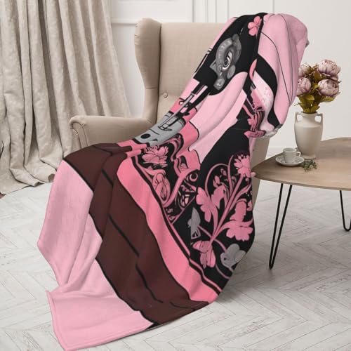 Couverture rose vintage machine à coudre | Idée cadeau idéale pour passionnés de couture - 5