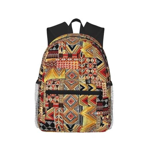 African Textile Patchwork Large Backpack