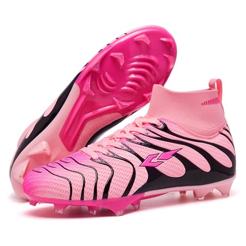 KIUSMETY Soccer Cleats for Mens Womens Indoor Turf Football Shoes
