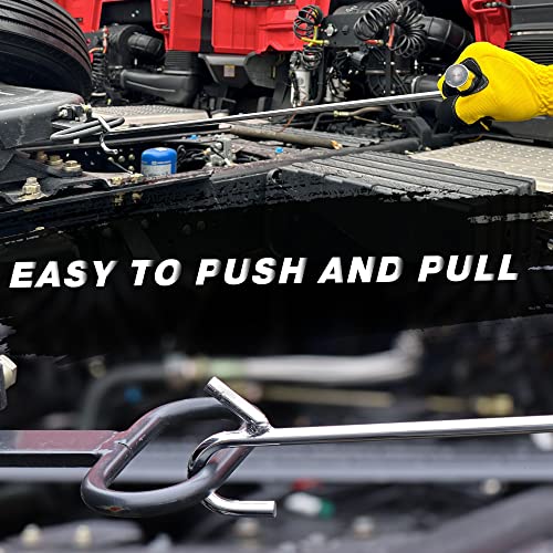 AUTOAlkins Heavy Duty 5th Wheel Pin Puller, 32" Solid Steel Chrome