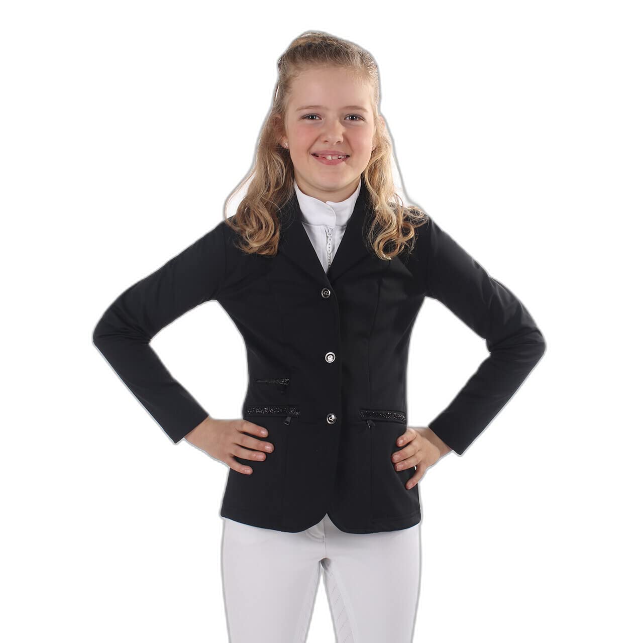 QHP Chaqueta de equitación de competición para niña Juliet