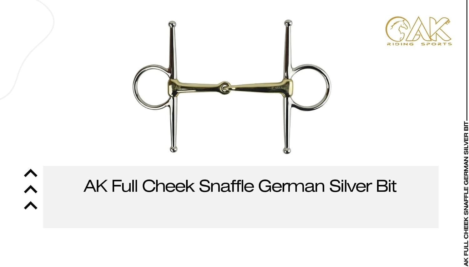 AK Full Cheek Snaffle Horse Bit in German Silver AKRS-2615