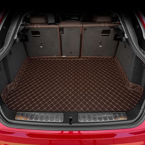 Car Trunk Mat for Ford Fiesta Hatchback 2009 2010 2011 2012 2013 2014 2015 2016 2017, Custom Fit PU Leather Cargo Liner, All-Weather Waterproof Rear Trunk Liner Protector, Auto Interior Accessories