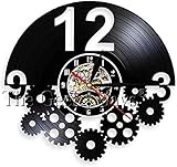 Wanduhr Wanduhr Wissenschaft Kunst Wanduhr Künstliche Intelligenz Steampunk Neurowissenschaft Vinyl Wanduhr