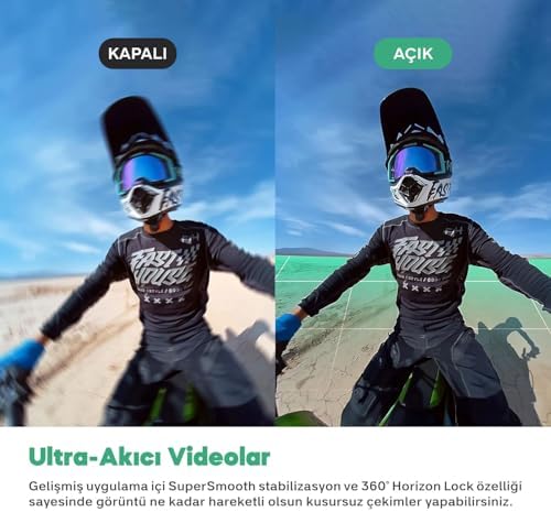 AKASO Action Cam 360° in 5.7K, Fotoğraf 72MP - Görsel 3