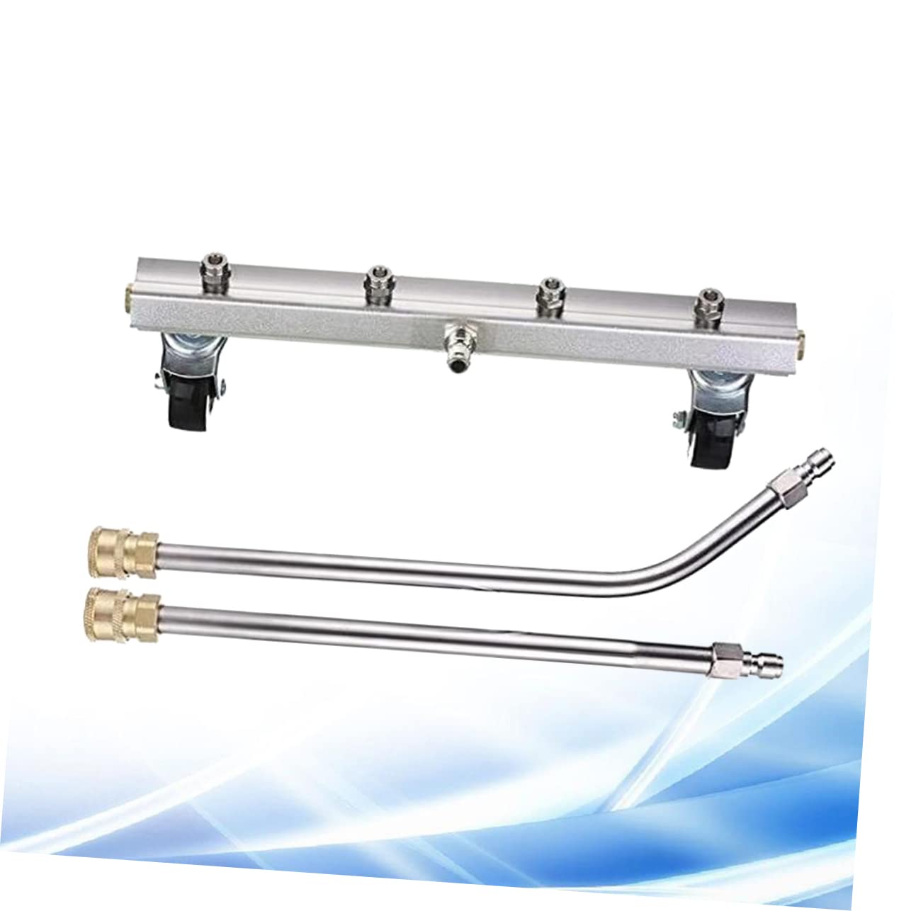 Veemoon Brosse de Nettoyage Lot de 2 Pièces pour Châssis de Voiture en Acier Inoxydable et Laiton Facile à Nettoyer, Évite de Ramper Véhicule, pour Lavage Haute Pression