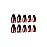 Magrace Press on Nails Medium Coffin Fake Nails Tips Wine Red False Nails Press on 24 Pcs Stick on Nails for Women and Girls (A-9)