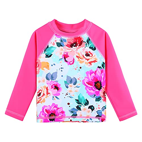 Image of XFGIRLS Girls Swimsuit Toddler Girl Two Piece Long Sleeve Bathing Suit Swimwear Swimming UPF 50+